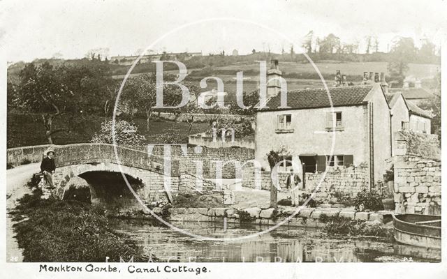 Canal Cottages, Somersetshire Coal Canal, Monkton Combe c.1904