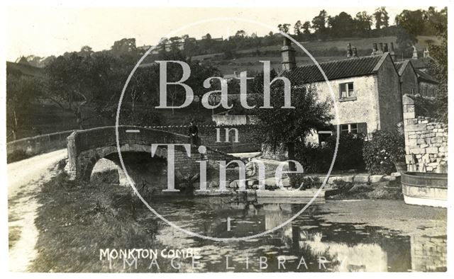 Mill Lane Bridge and Somersetshire Coal Canal, Monkton Combe c.1905