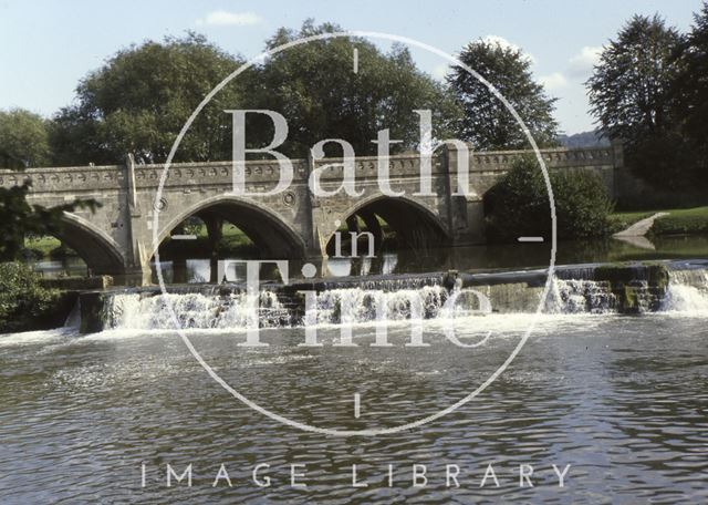 The Toll Bridge and weir, Bathampton c.1975