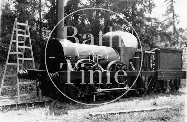 Ex-Liverpool & Manchester Railway 'Lion' at Monkton Combe Station 1952