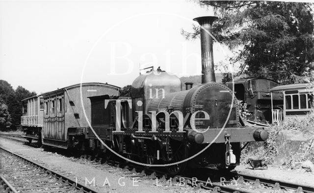 Ex-Liverpool & Manchester Railway 'Lion' at Monkton Combe Station 1952