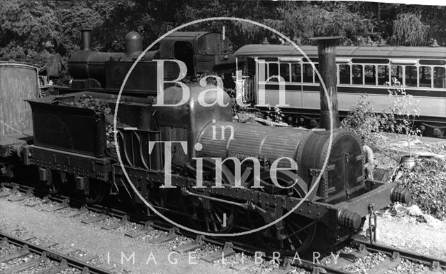 Ex-Liverpool & Manchester Railway 'Lion' at Monkton Combe Station 1952