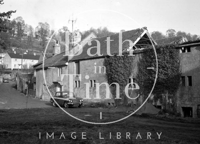 Entrance with malthouse on right, Monkton Combe Brewery, Monkton Combe 1966