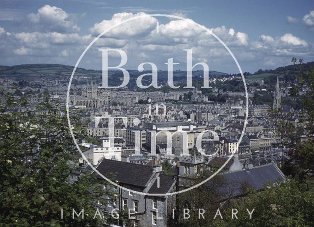 View from Beechen Cliff of Broad Quay, Bath c.1964