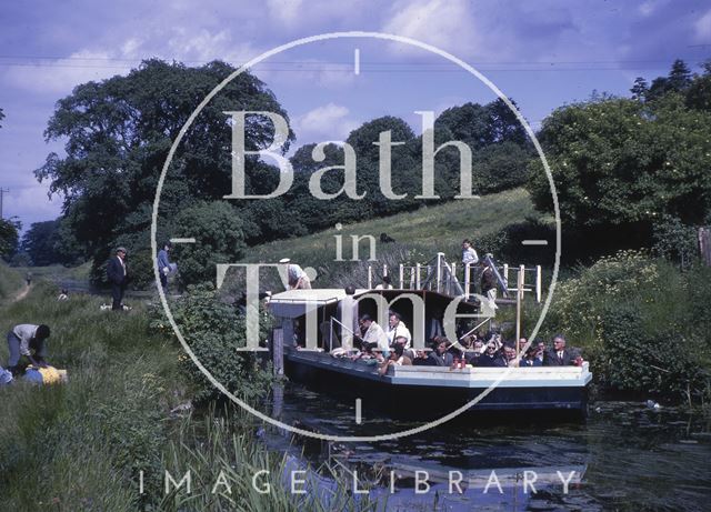 Passenger boat on the Kennet and Avon Canal near Bathampton c.1964