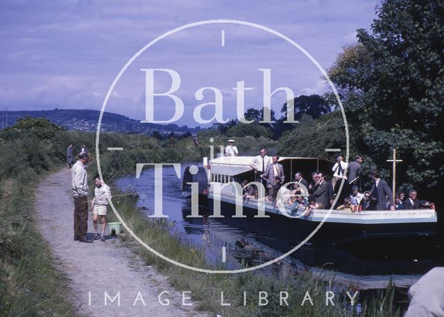 Passenger boat on the Kennet and Avon Canal, Bathampton c.1964