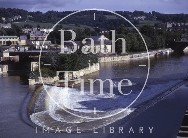 The new weir at Pulteney Bridge, Bath 1973