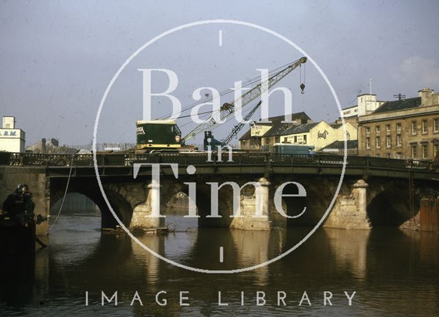 Demolishing the Old Bridge, Bath 1964