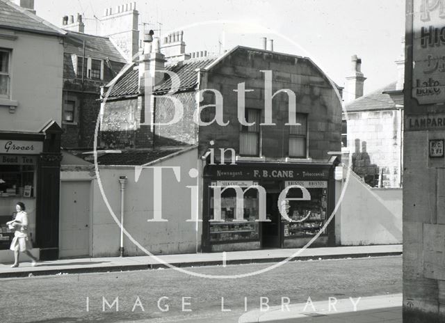 F.B. Cane, newsagent and tobacconist, 3, Rivers Street Place, Julian Road, Bath 1966