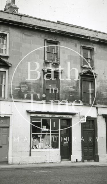 T. Tora, tailor, 31, Walcot Street, Bath 1965