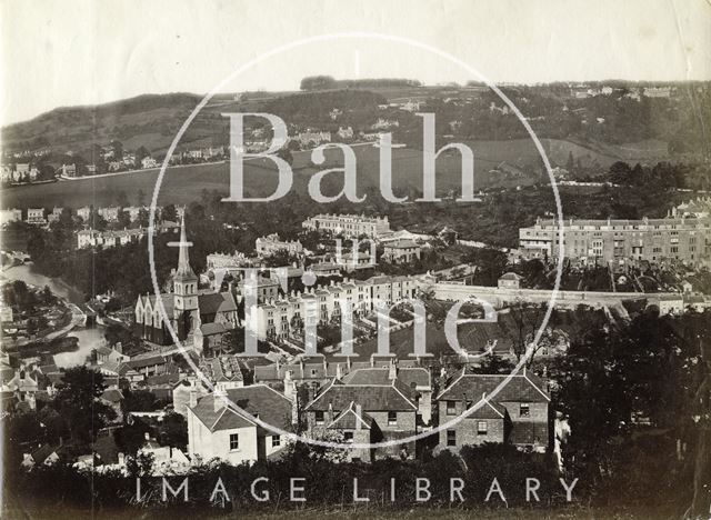 View of Widcombe from Alexandra Park, Bath c.1890