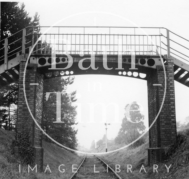 Cast iron footbridge over the G.W.R. line, Monkton Combe 1951