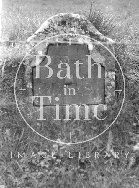 Two and a half mile post, Somersetshire Coal Canal c.1951