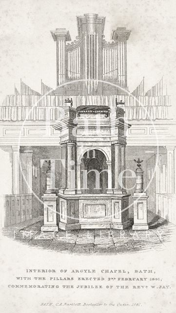 Interior of Argyle Chapel, Bath 1841