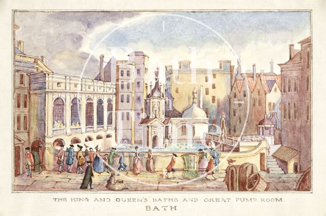 The King's and Queen's Baths and Great Pump Room, Bath 1764