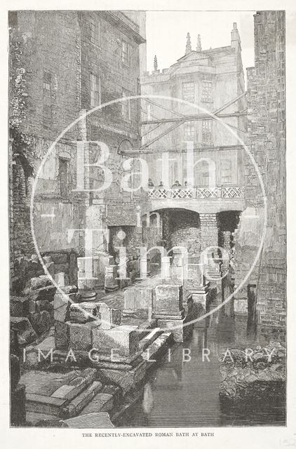 The recently excavated Roman Bath, Bath c.1880