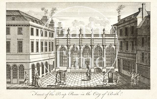 Front of the Pump Room in the City of Bath c.1765