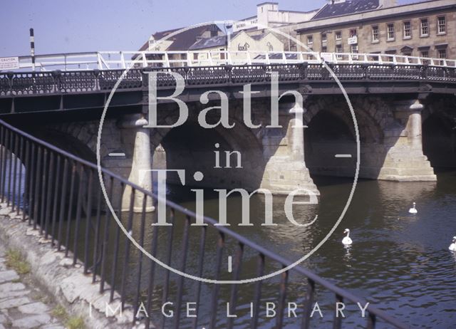 Old Bridge looking downstream, Bath c.1963