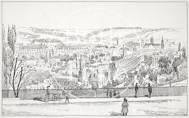 View from Camden Crescent, Bath c.1890-1920