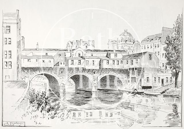 Pulteney Bridge from the north, Bath c.1890-1920