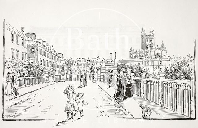 North Parade from the bridge, Bath c.1890-1920