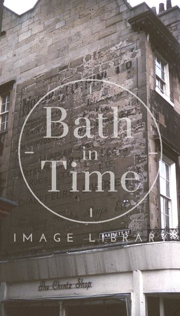 Advertisement, Bartlett Street, Bath 1964