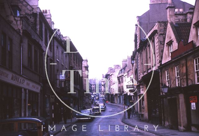 Broad Street and Saracen's Head, Bath 1964