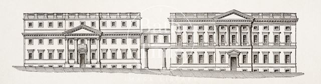 Front elevation of the Royal Mineral Water Hospital, Bath 1859