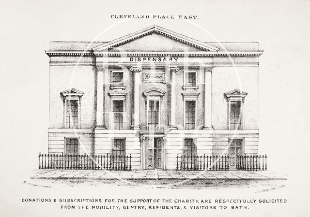 The Eastern Dispensary, Cleveland Place East, Bath c.1845