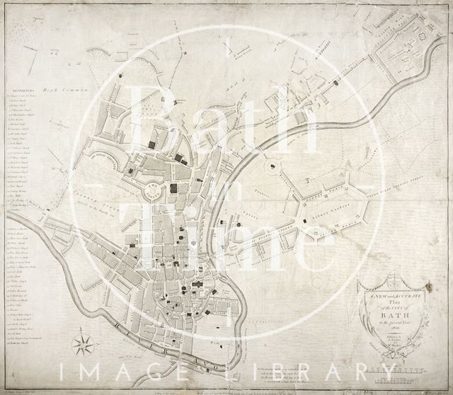 A New and Accurate Plan of the City of Bath to the present year 1801