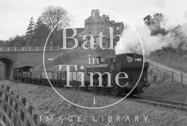 Track lifting at the Viaduct Hotel, Monkton Combe 1958