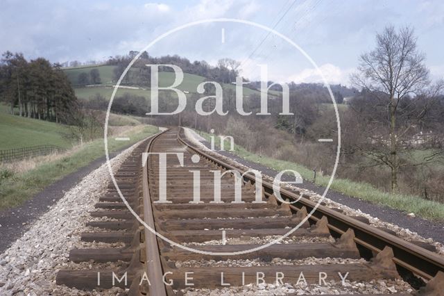 The Somerset and Dorset line below Midford Castle 1966