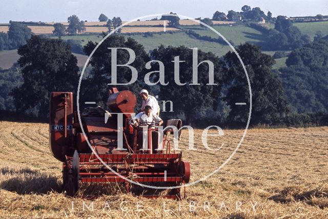 Harvesting in the Midford Valley c.1965