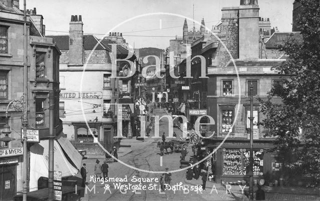 Kingsmead Square and Westgate Street, Bath c.1914