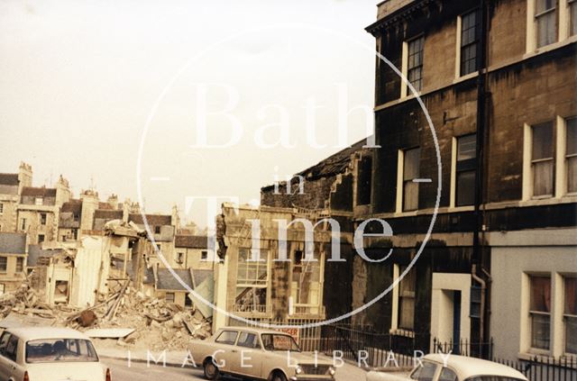 Portland Place, Bath during demolition c.1972