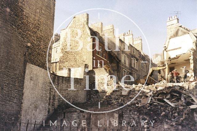 High Street, Lansdown, Bath during demolition c.1972