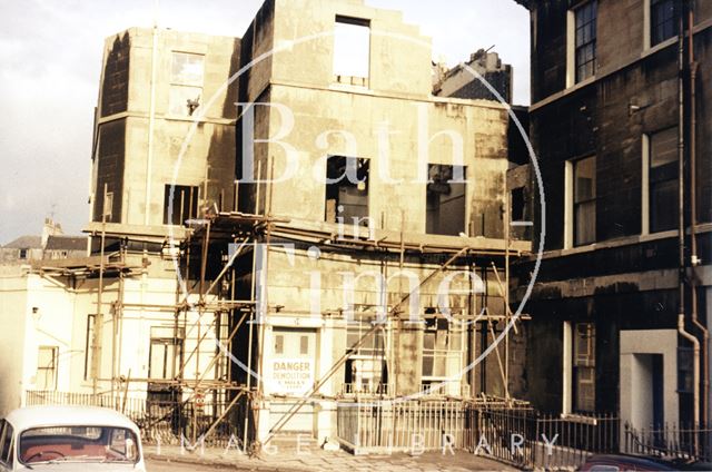 Portland Place, Bath during demolition c.1972