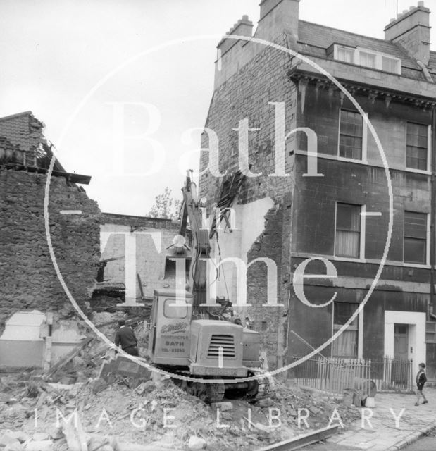 Portland Place, Bath during demolition c.1972