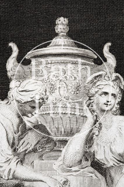 Lady Miller's Monument, Bath Abbey 1786 - detail