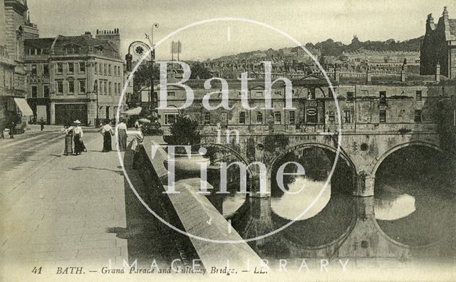 Grand Parade and Pulteney Bridge, Bath c.1905