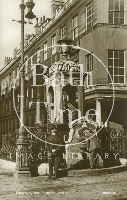 The Mineral Water Fountain, Bath Street, Bath c.1940