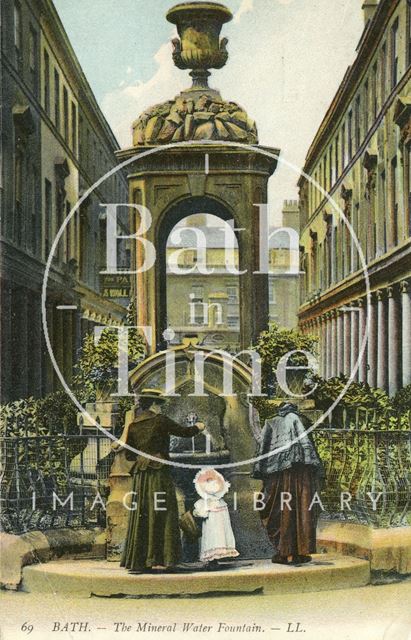 The Mineral Water Fountain, Bath Street, Bath c.1905