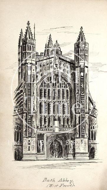 West front, Bath Abbey c.1893