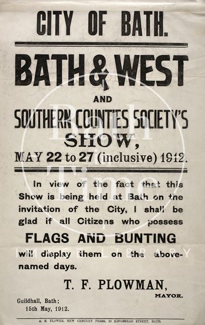 Bath & West and Southern Counties Society's Show 1912