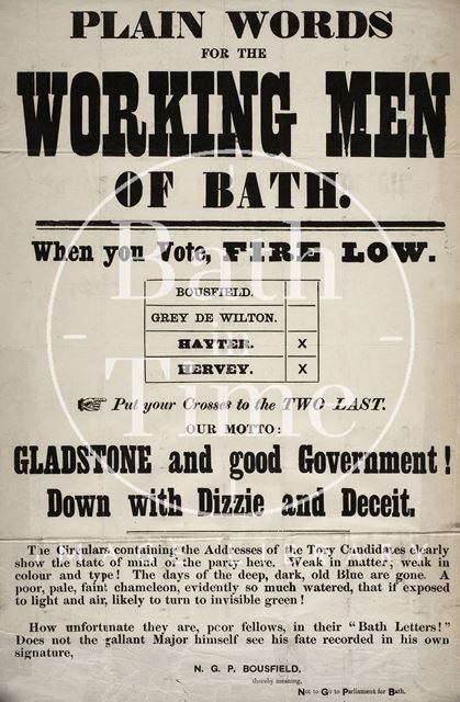 Plain Words for the Working Men of Bath 1874