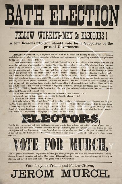 Bath Election, Vote for Jerom Murch 1873