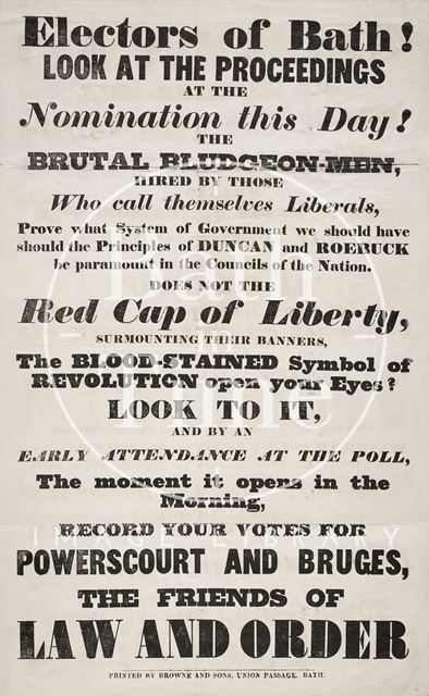 Electors of Bath! Look at the proceedings at the nomination this day! 1841