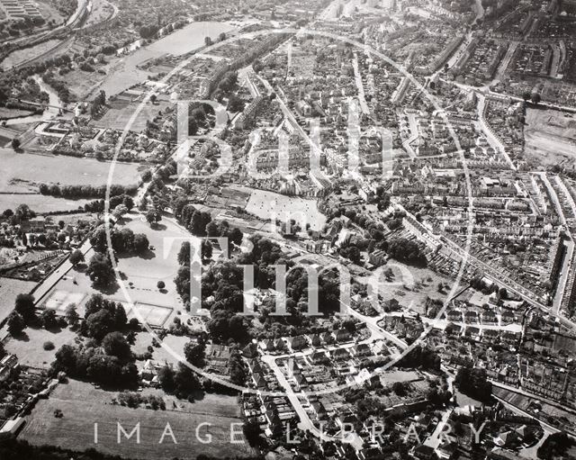 Aerial view of Larkhall and Lambridge, Bath 1950s