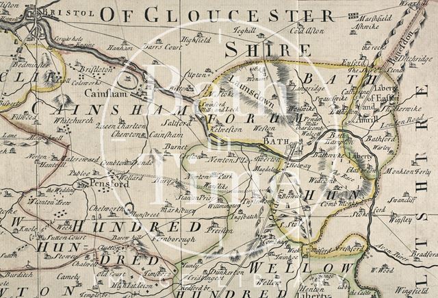 Somersetshire, Survey'd and Protracted by Mr. Strachey 1736