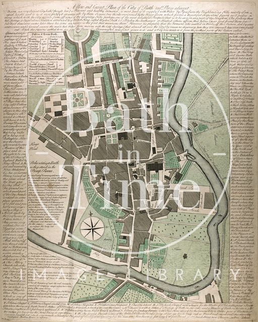 A New and Correct Plan of the City of Bath and Places Adjacent c.1770